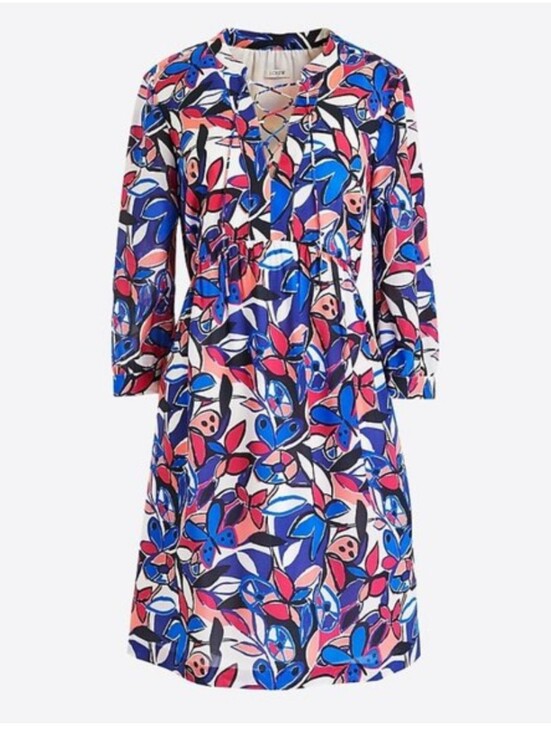 J. Crew Dresses & Skirts - J Crew Floral Butterfly Pattern Dress